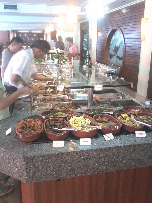 buffet at Lotus Vegetariano in Sao Paulo