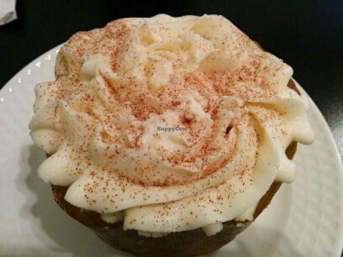 Vegan banana cream cake at Red Velvet Cafe - Fashion Show Mall in Las Vegas