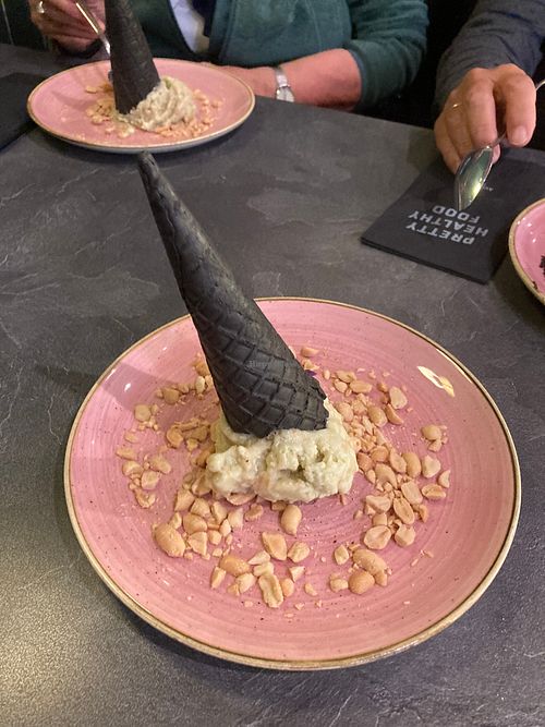 Delicious avocado and peanut ice cream at The Avocado Show in Leidschendam