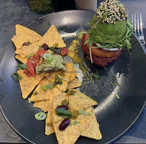 Fun burger (vegan)  at The Avocado Show in Leidschendam