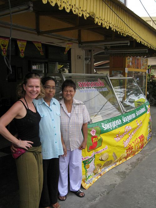 They even agreed to get their picture taken outside their shop - maybe you can recognise it easier. at Vegetarian Food - Patong in Phuket