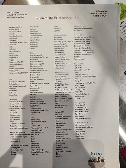  at Fridi unverpackt Tübingen in Tubingen