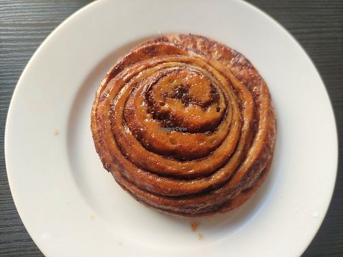 Cinnamon roll at Foxy's Bake Shop in Riga
