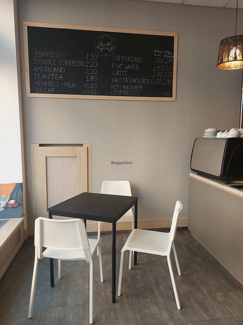 Inside at Foxy's Bake Shop in Riga