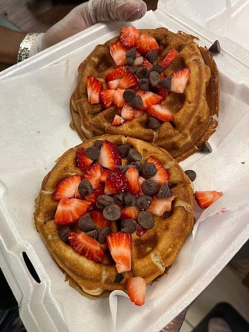 Chocolate strawberry waffles at Fresh Pressed Lancaster in Lancaster