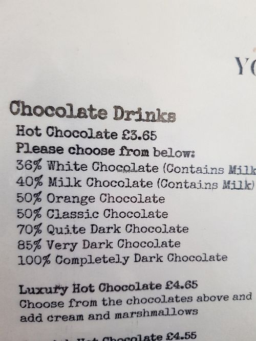 All vegan from 50% onwards at York Cocoa Works in York