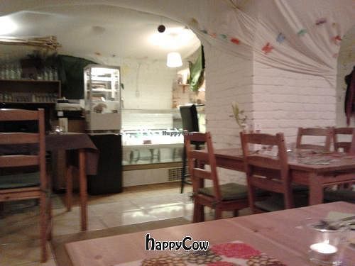 lovely interior and food bar at The Restaurant of Life in Budapest