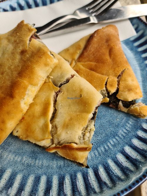 Spinach triangle at The Corner Boutique Coffee Bar in Gisborne