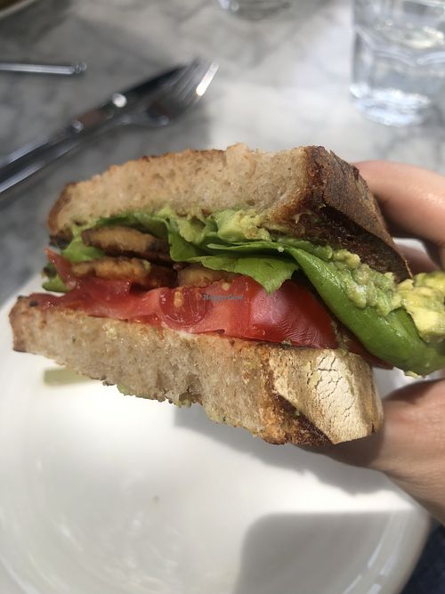 Half of the BLAT sandwich comes with chips too  at Wildseed  in Palo Alto