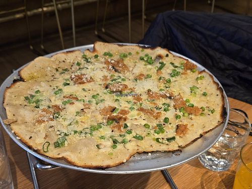 English pea and tempeh bacon at Wildseed  in Palo Alto