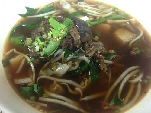 the best vegan noodle soup! at Ming Kwan in Chiang Mai