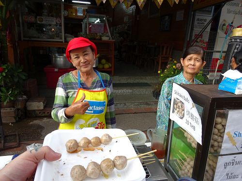 shiitake mushroom balls at Ming Kwan in Chiang Mai