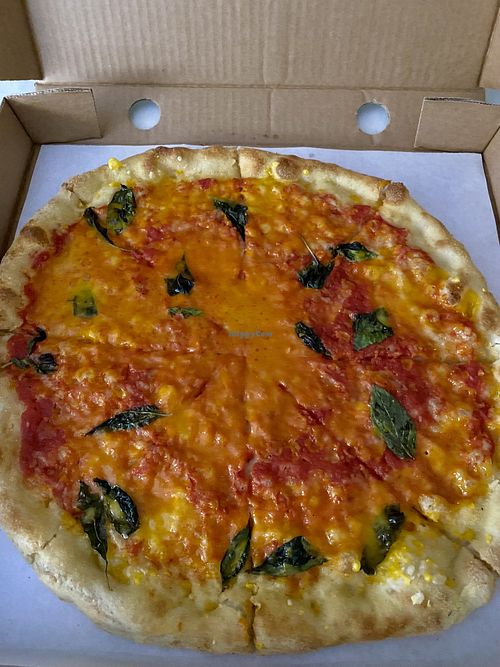 Vegan margherita pizzaa  at Pizza SQRD in Amman