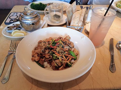 Orange cauliflower bowl at Cheesecake Factory in Tucson