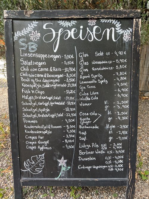 Speisekarte at Terrassen Café Restaurant Marienberg in Brandenburg An Der Havel