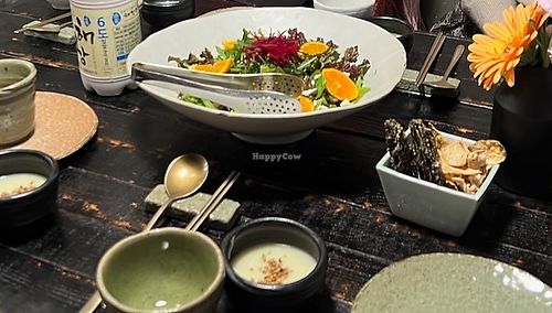 part of vegan course menu at Kkot Bape Pida - 꽃 밥에 피다 A Flower Blossom on the Rice in Seoul