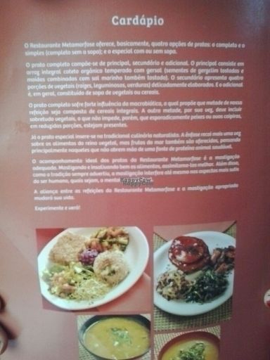 Menu and restaurant philosophy at Metamorfose in Rio De Janeiro