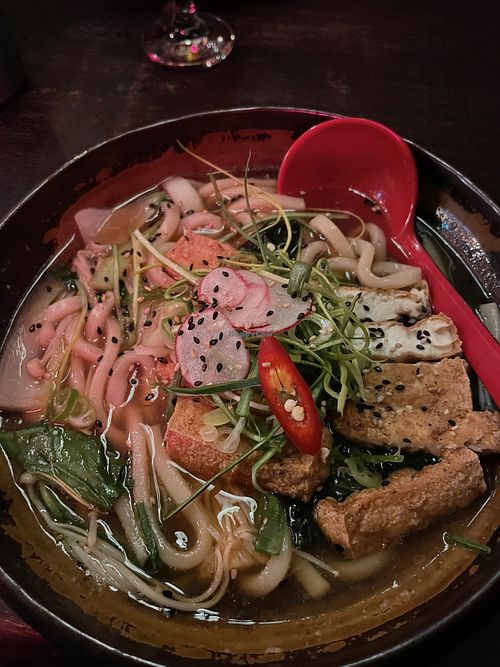 Udon tofu soup  at Kazoku Izakaya in Magdeburg