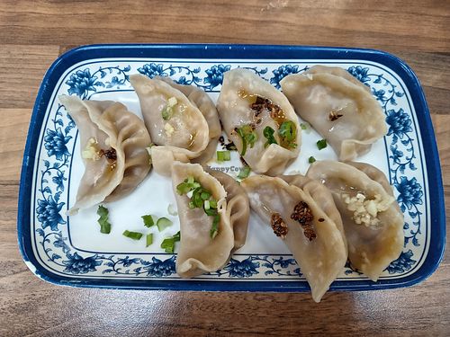 Tofu and vegetable dumplings at Nen Bei Dumpling Tea Bar in Newcastle Upon Tyne
