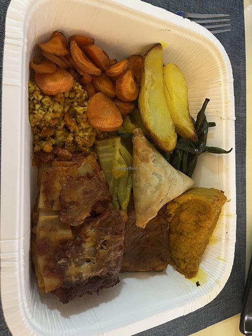 Lasagne, fennel, carrots, tofu scramble and green beans   at Alhambra in Milan