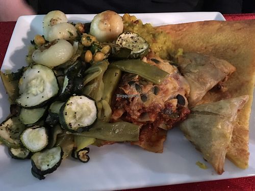 too much food, haha at Alhambra in Milan