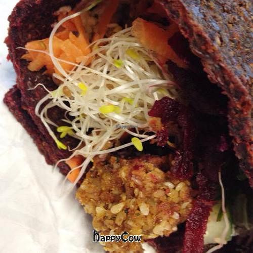 falafel wrap at Rawmbas in Nanaimo