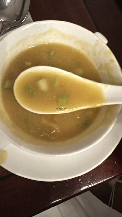 Asparagus soup! Amazing !  at Mimi Mei Fair in London