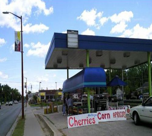 unique venue - uses the space where an old gas station used to be at Fruit Dock in Traverse City