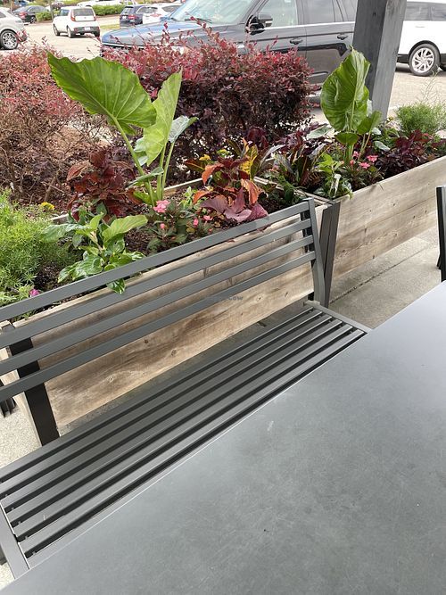 Outside patio area  at Farmside Kitchen in Durham