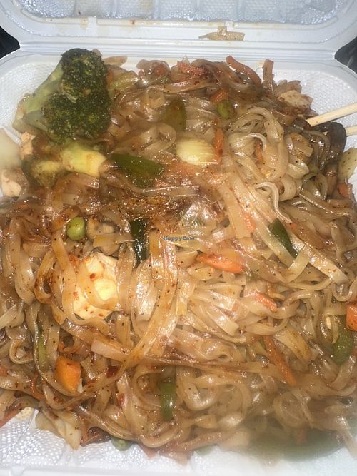 Veggie fried rice sub rice noodle   at Bai Mai Thai in Detroit