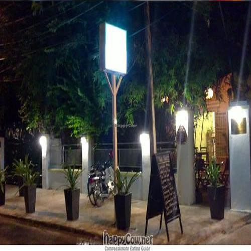 Night view at The Treez Recipe in Phnom Penh