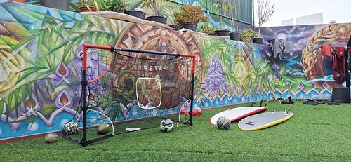 Backyard at Surf Yoga Portugal in Ericeira