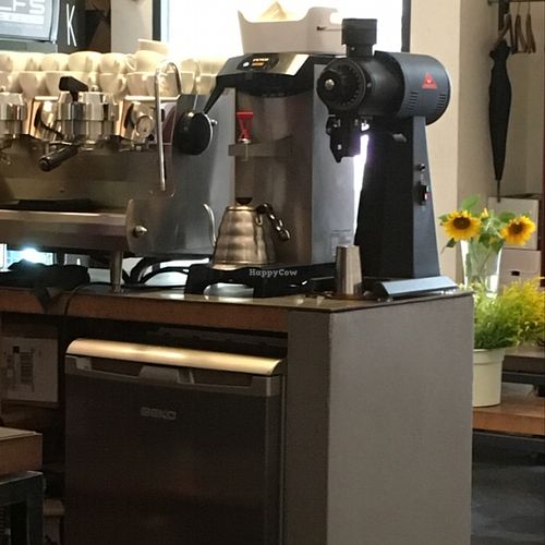 selection of coffee machines  at Karma Café Krupnicza in Krakow