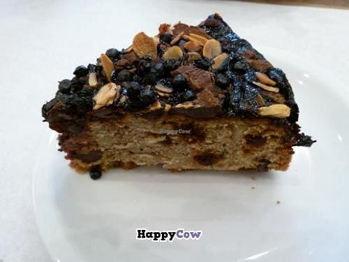 Non-descript cake at Karma Organic Coffee. At least it was vegan... at Karma Café Krupnicza in Krakow