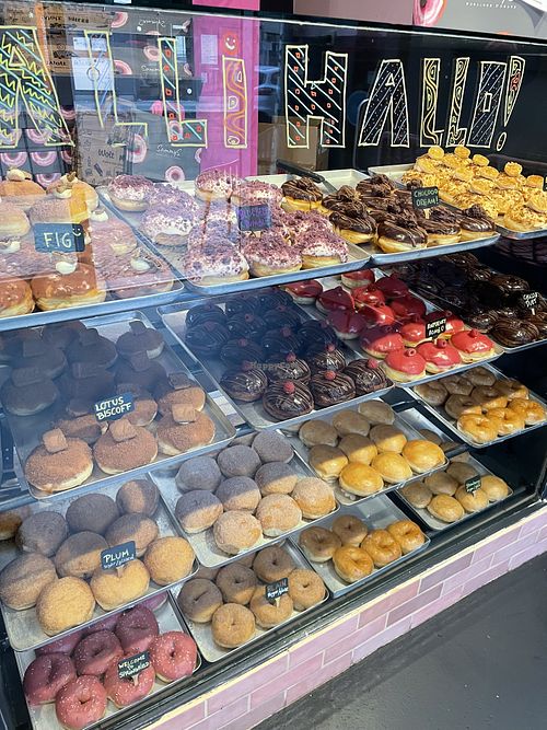 Beautiful treats - cinnamon rolls and carrot cake special donuts too x   at Sammys Berliner Donuts in Berlin