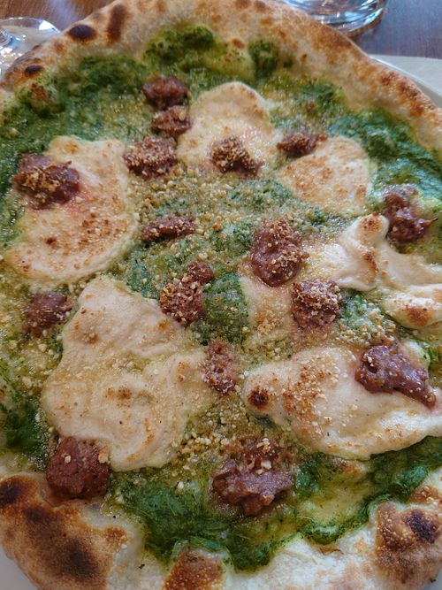 Pizza of the month with beyond sausage at Paninothek in Innsbruck