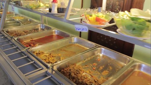 Buffet of the restaurant. at Lotos Restaurante Vegetariano in Santo Domingo