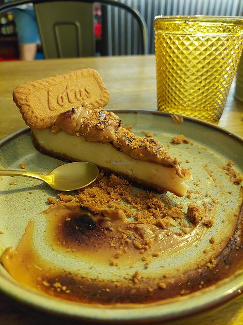 Lotus cheescake (tasted much more like custard) at Meet Vegano in Malaga