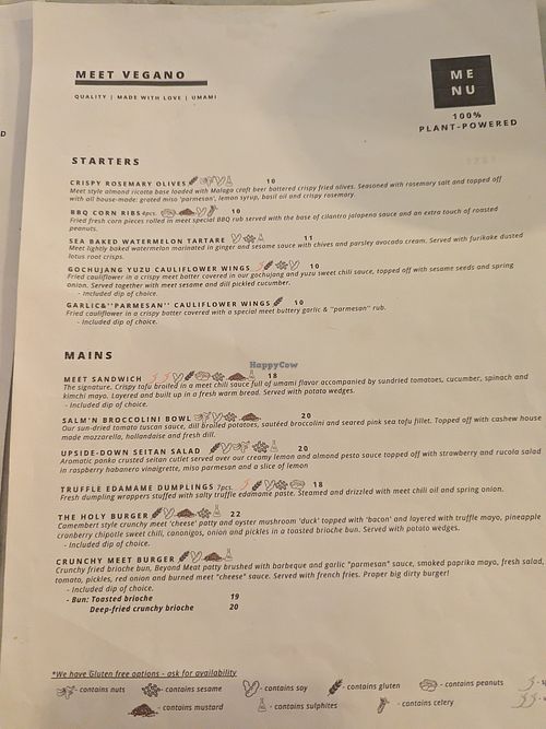 Starters and Mains at Meet Vegano in Malaga