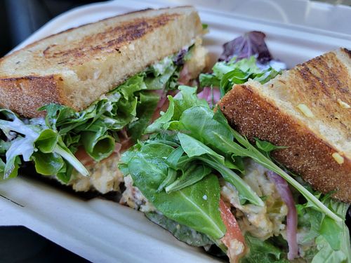 Chickpea tuna sandwich at The Gray Zebra in Los Angeles