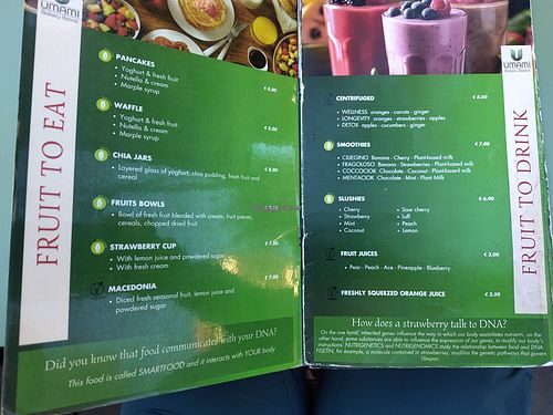 Fruit menu, with nutrigenomics lesson at Umami Bakery Bistrot in Ercolano