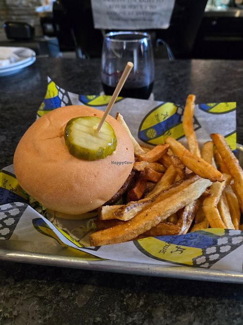 Beyond Burger on a gluten-free bun at Abbey Burger in Havre De Grace