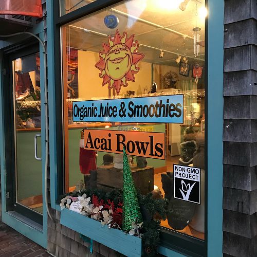 Window at Blissed Out in Vineyard Haven