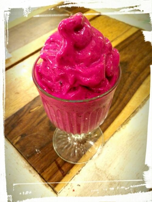 Raw ice cream (sorbet) at Alchemy in Ubud