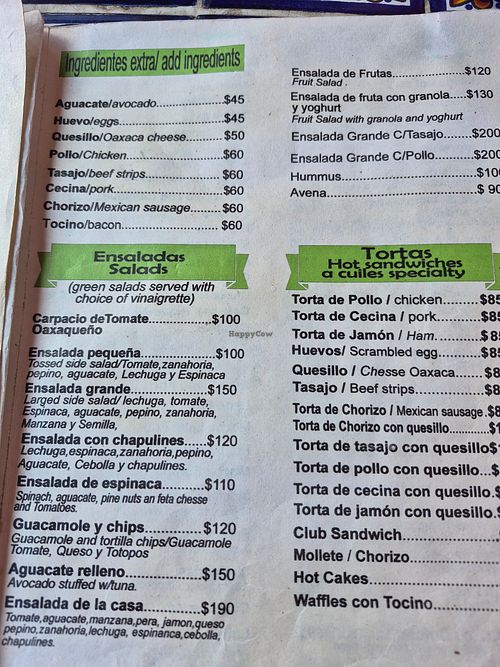  at Cafe Los Cuiles in Oaxaca