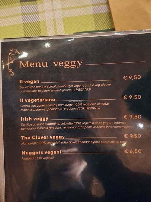 Menù veggy🌱 at The Clover Pub in Valperga