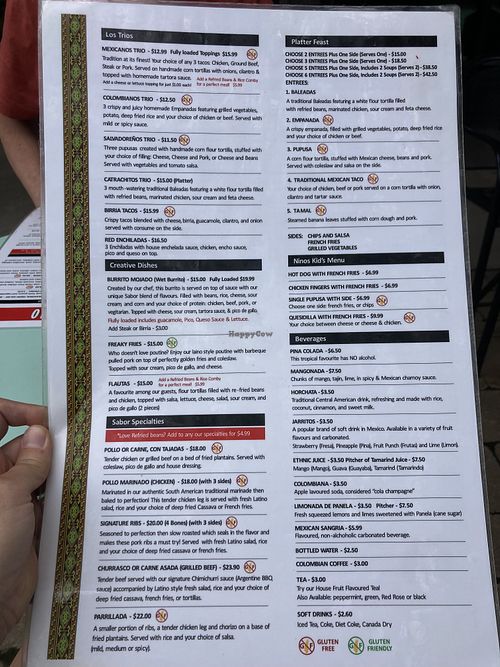 Menú 2024  at Sabor in Brandon