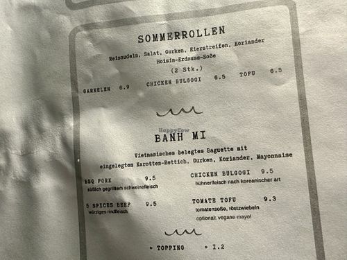 summer rolls  at bnb - banh mi and beer in Munich