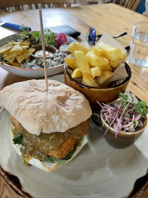 Tofu katsu burger 😋  at Caffi Gwynant in Gwynedd