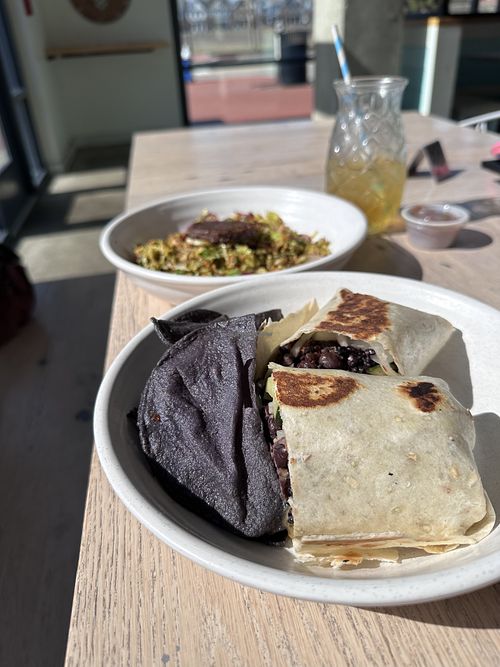 Forbidden rice burrito   at Brekkie Shack in Columbus